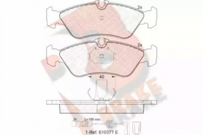 R BRAKE rb1103203 -  Комплект тормозных колодок, дисковый тормоз